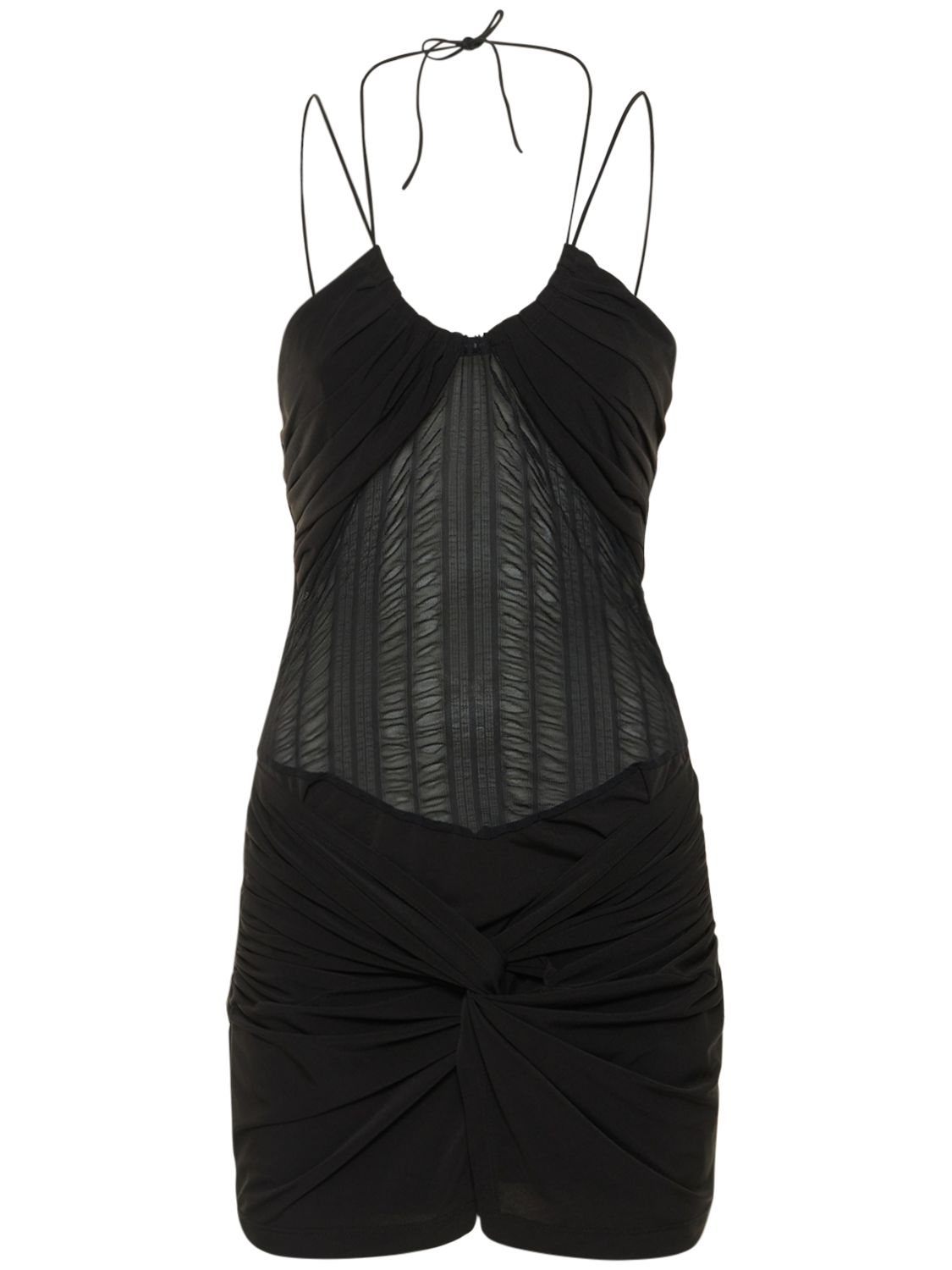 Arki Draped Jersey Mini Dress