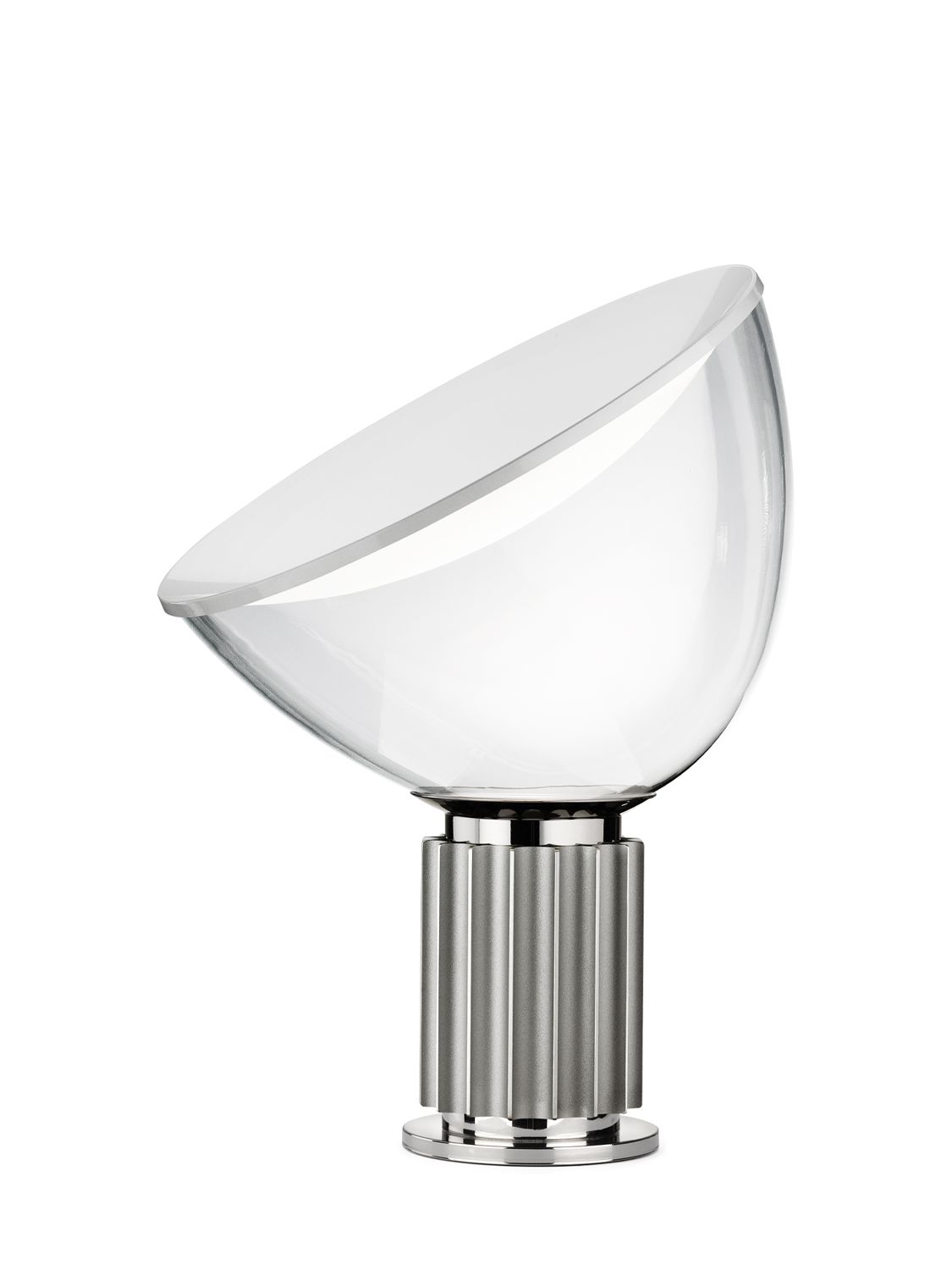 Flos Taccia Silver Table Lamp In Gray