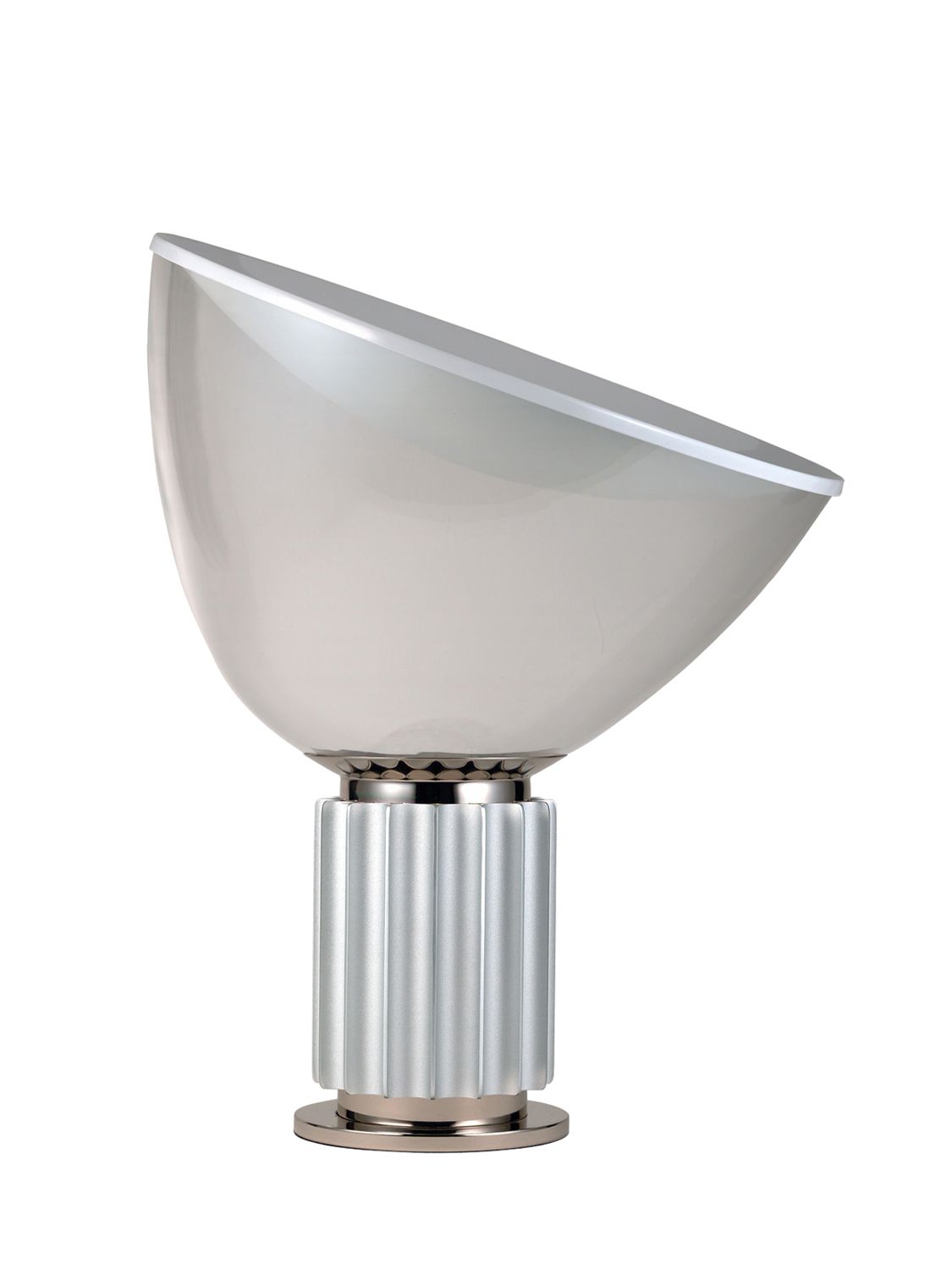 Flos Taccia Silver Small Led Table Lamp In Gray