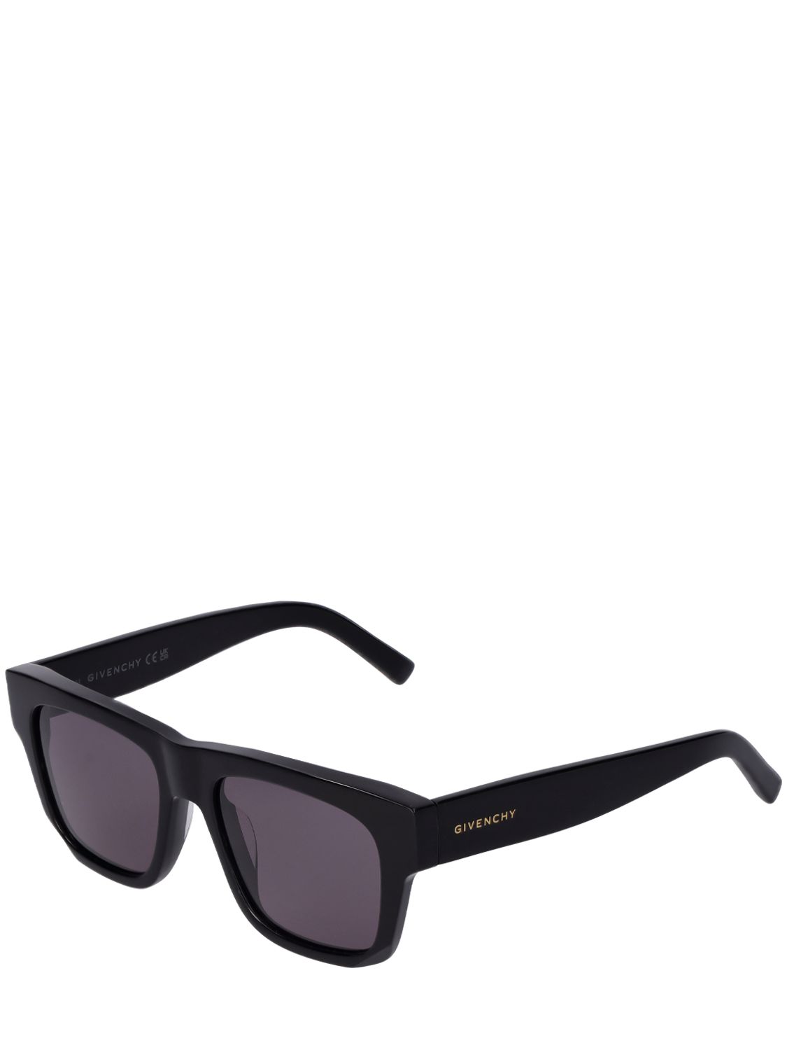 Shop Givenchy Gv Day Cat Squared Acetate Sunglasses In Black/smoke