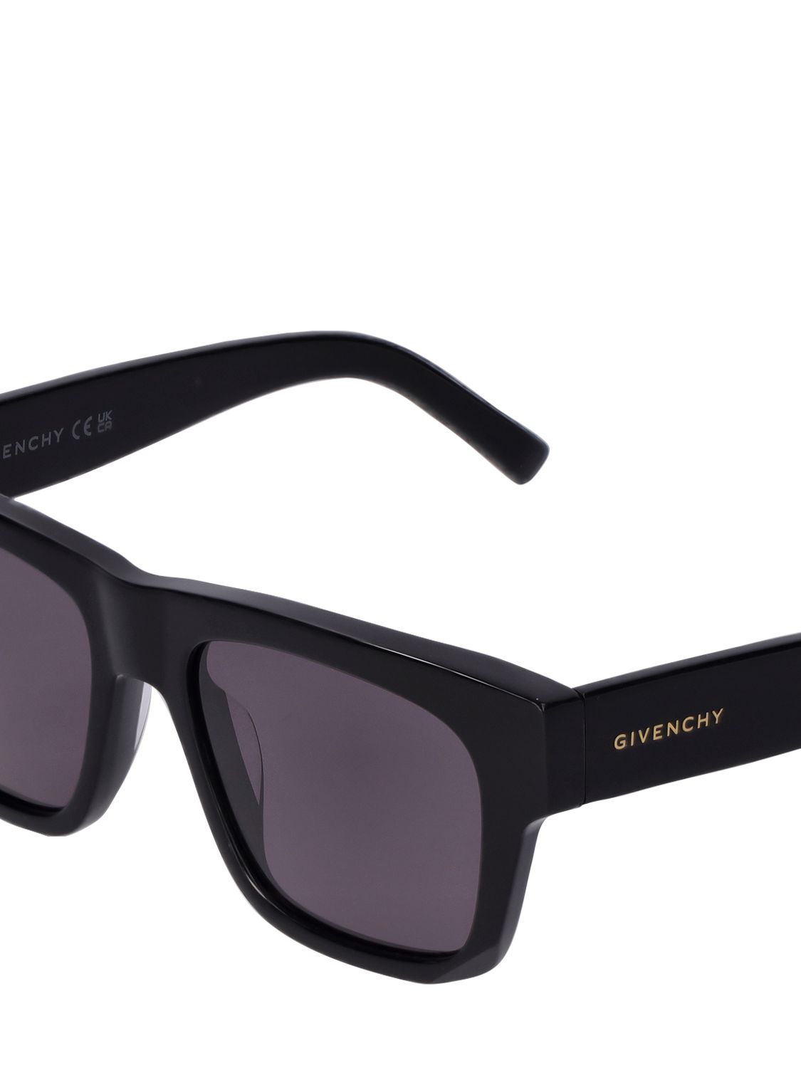 Shop Givenchy Gv Day Cat Squared Acetate Sunglasses In Black/smoke