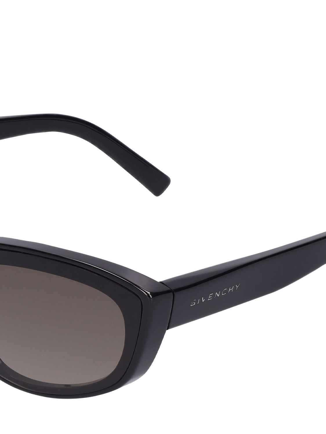 Shop Givenchy 4gem Cat-eye Mask Acetate Sunglasses In Black/smoke