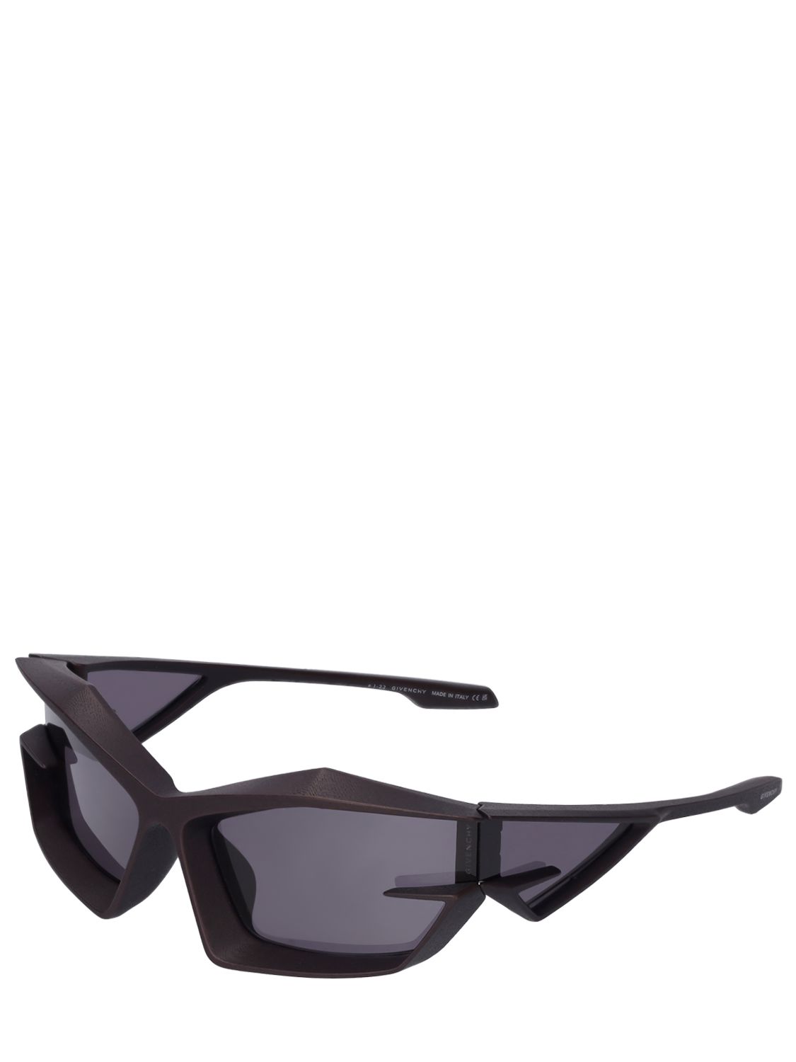 Shop Givenchy Giv Cut Geometric Sunglasses In Black/smoke