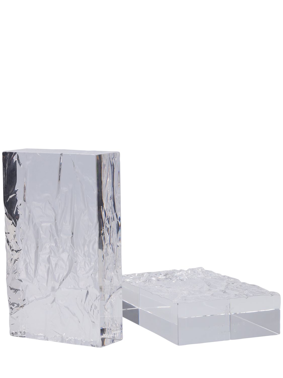  L'afshar Set Of 2 Crushed Iced Bookends 