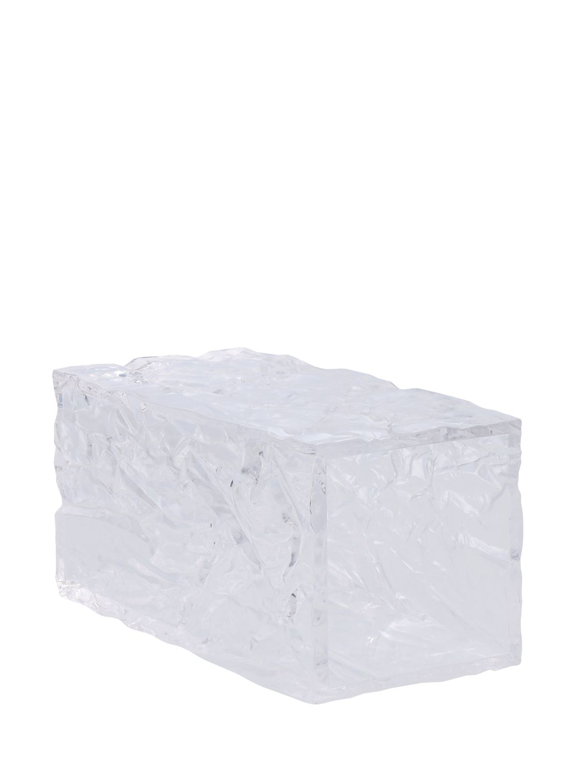 L'afshar Crushed Ice Vase In Transparent
