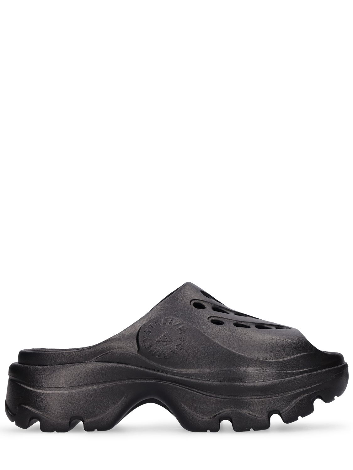 Adidas By Stella Mccartney Asmc Platform Slide Sandals In Black