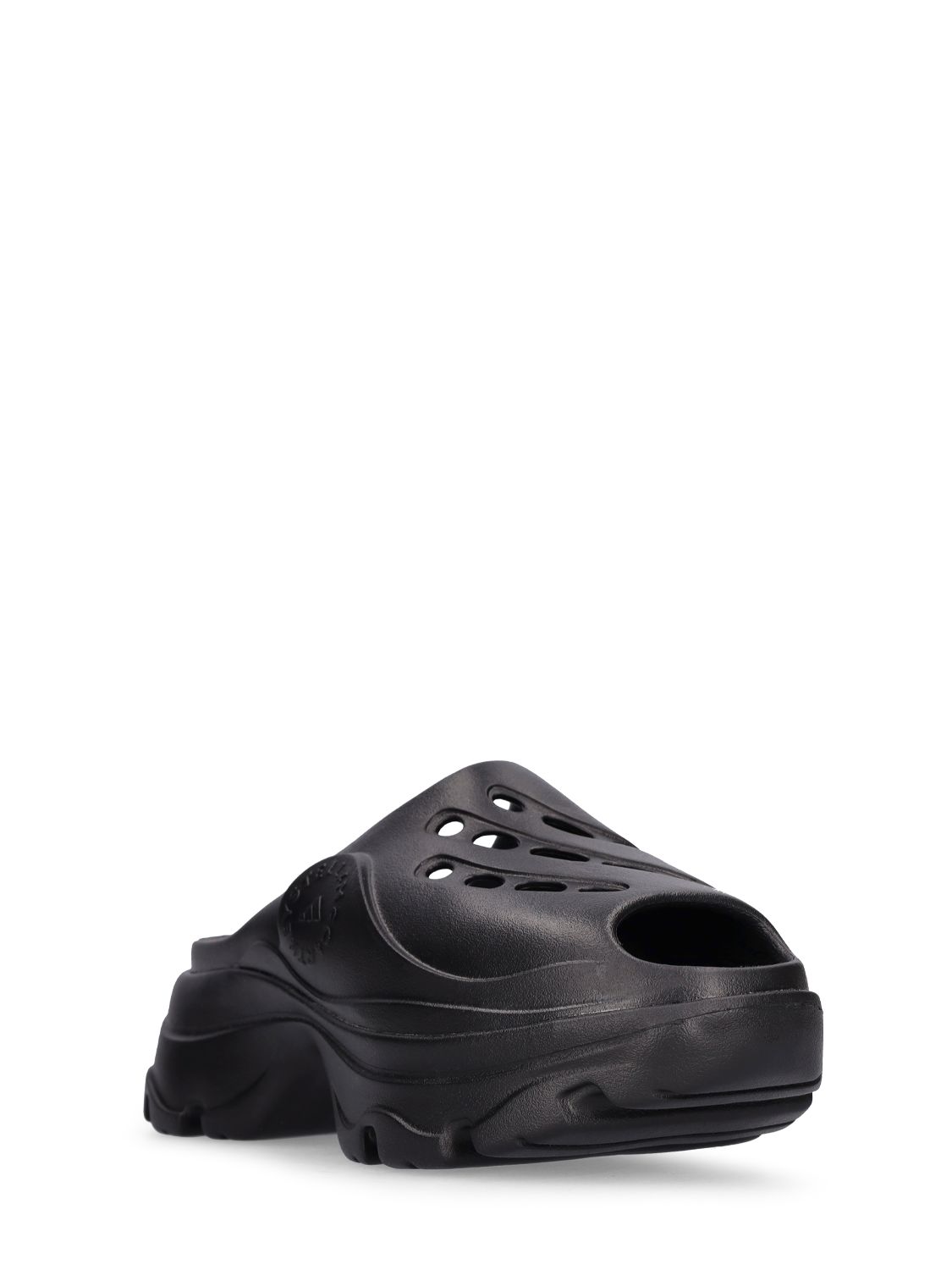 Shop Adidas By Stella Mccartney Asmc Platform Slide Sandals In Black