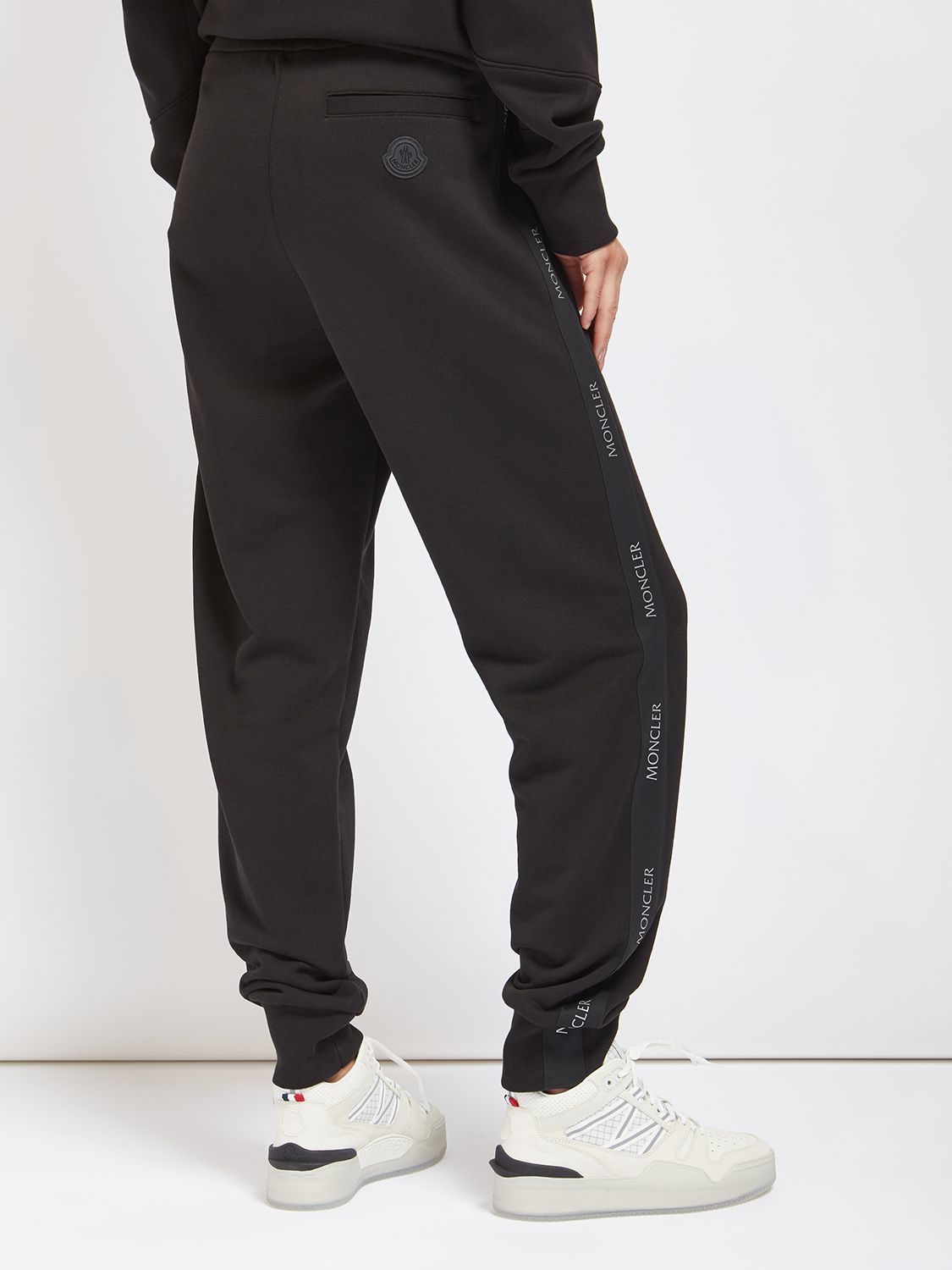 White Drawstring-cuff technical-canvas track pants, Moncler Genius