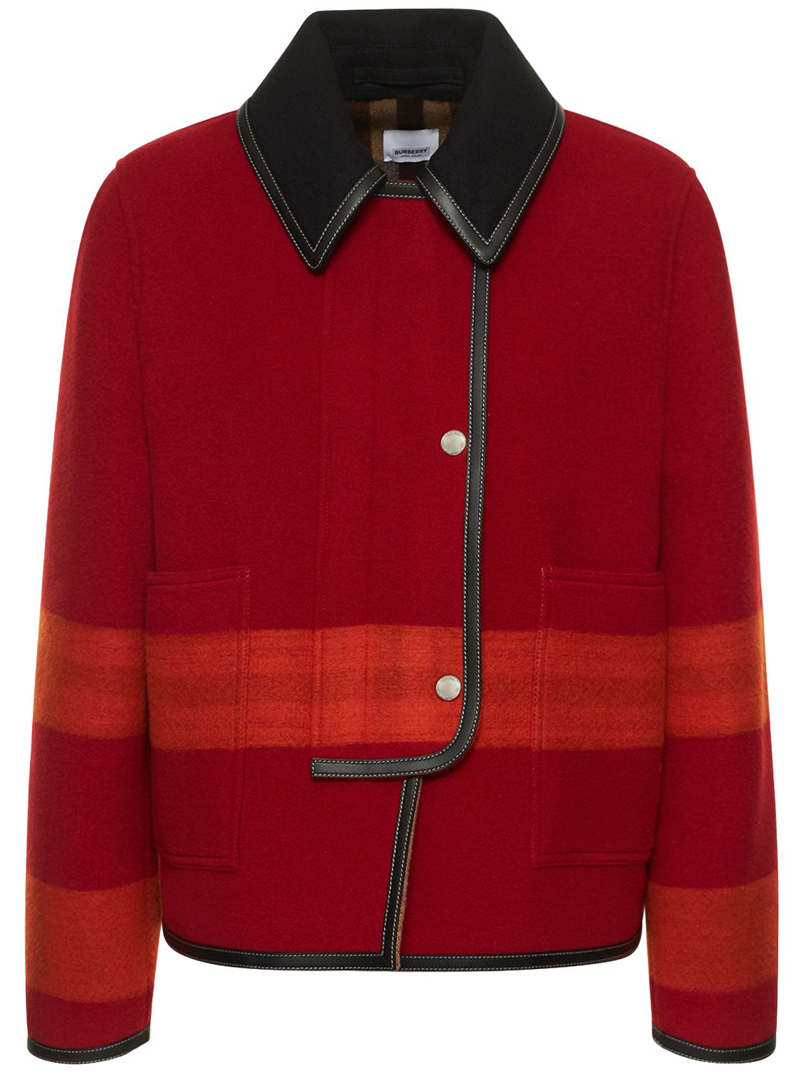 Veste Courte En Laine À Rayures Aldbury - BURBERRY - Modalova
