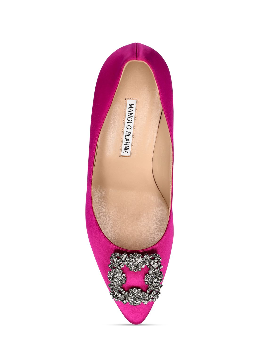 MANOLO BLAHNIK 70MM HANGISI SATIN PUMPS 