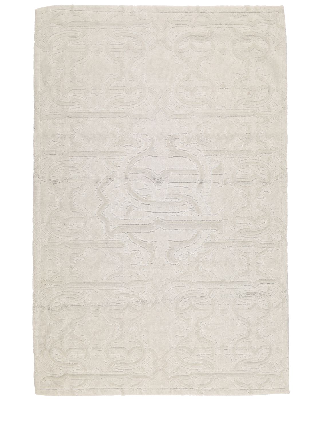 Roberto Cavalli Araldico Bathmat In Grigio Perla