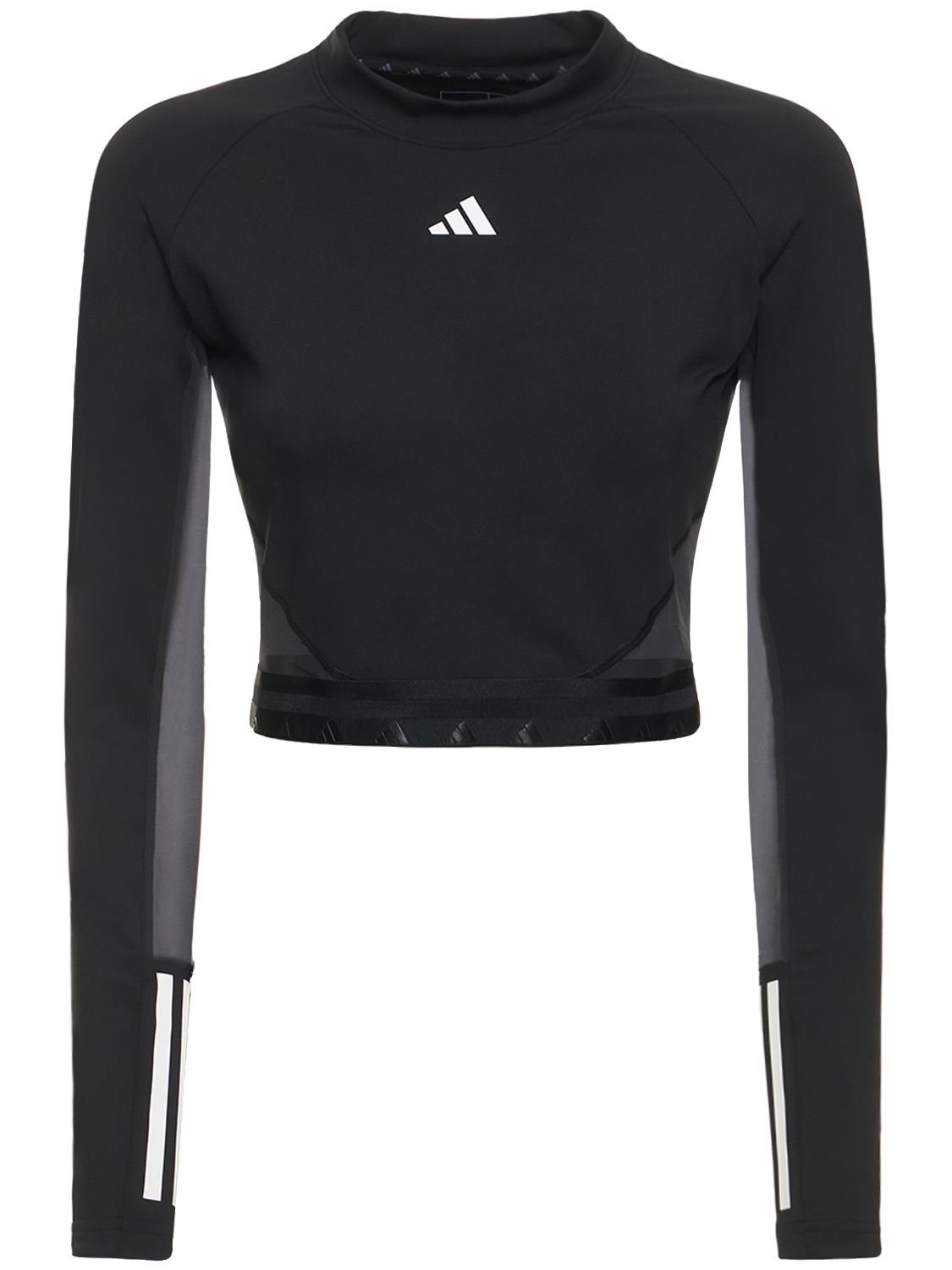 adidas Training Motion long sleeve top with 1/4 zip in dusty blue