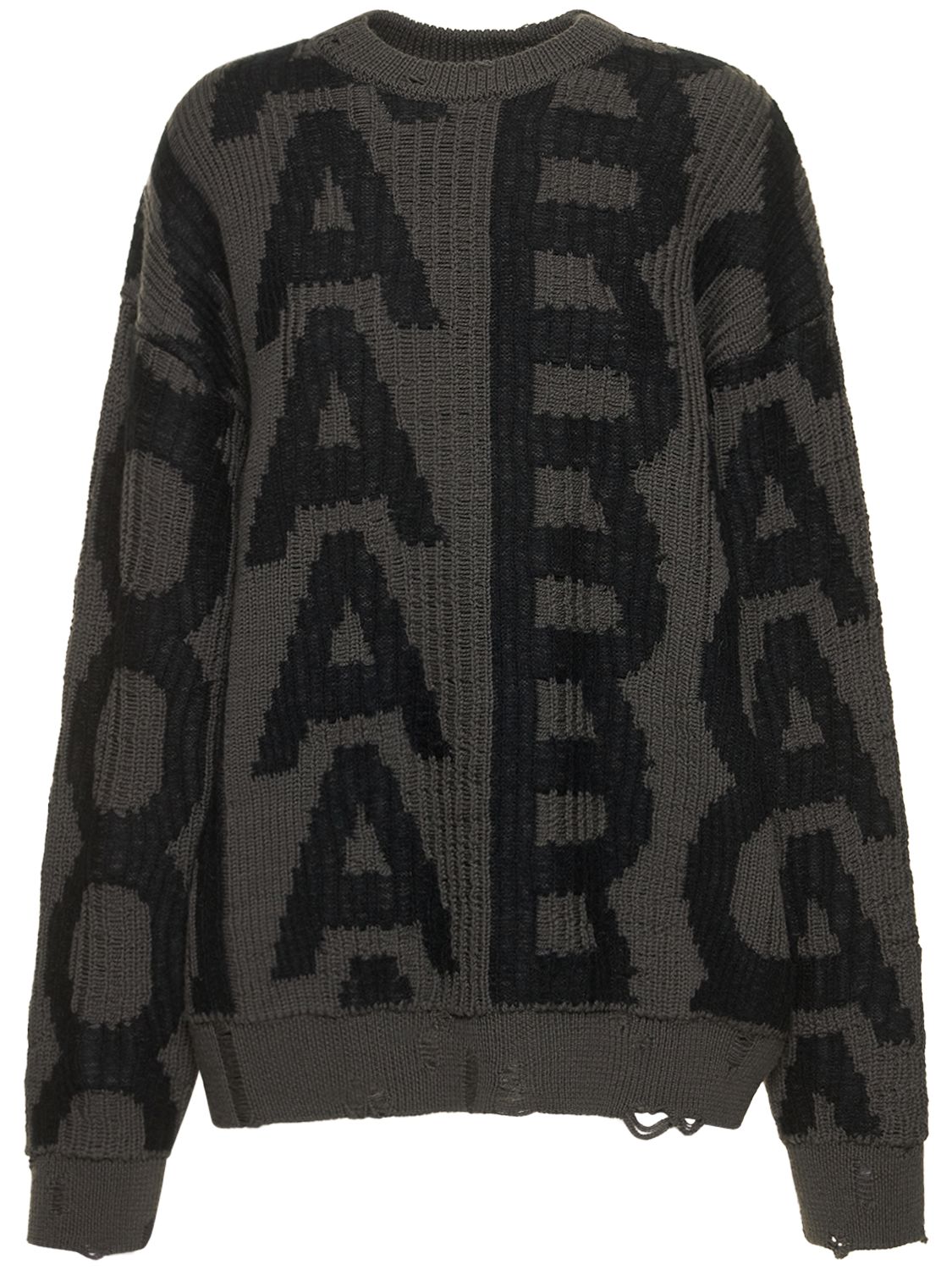 Monogram Distressed Sweater