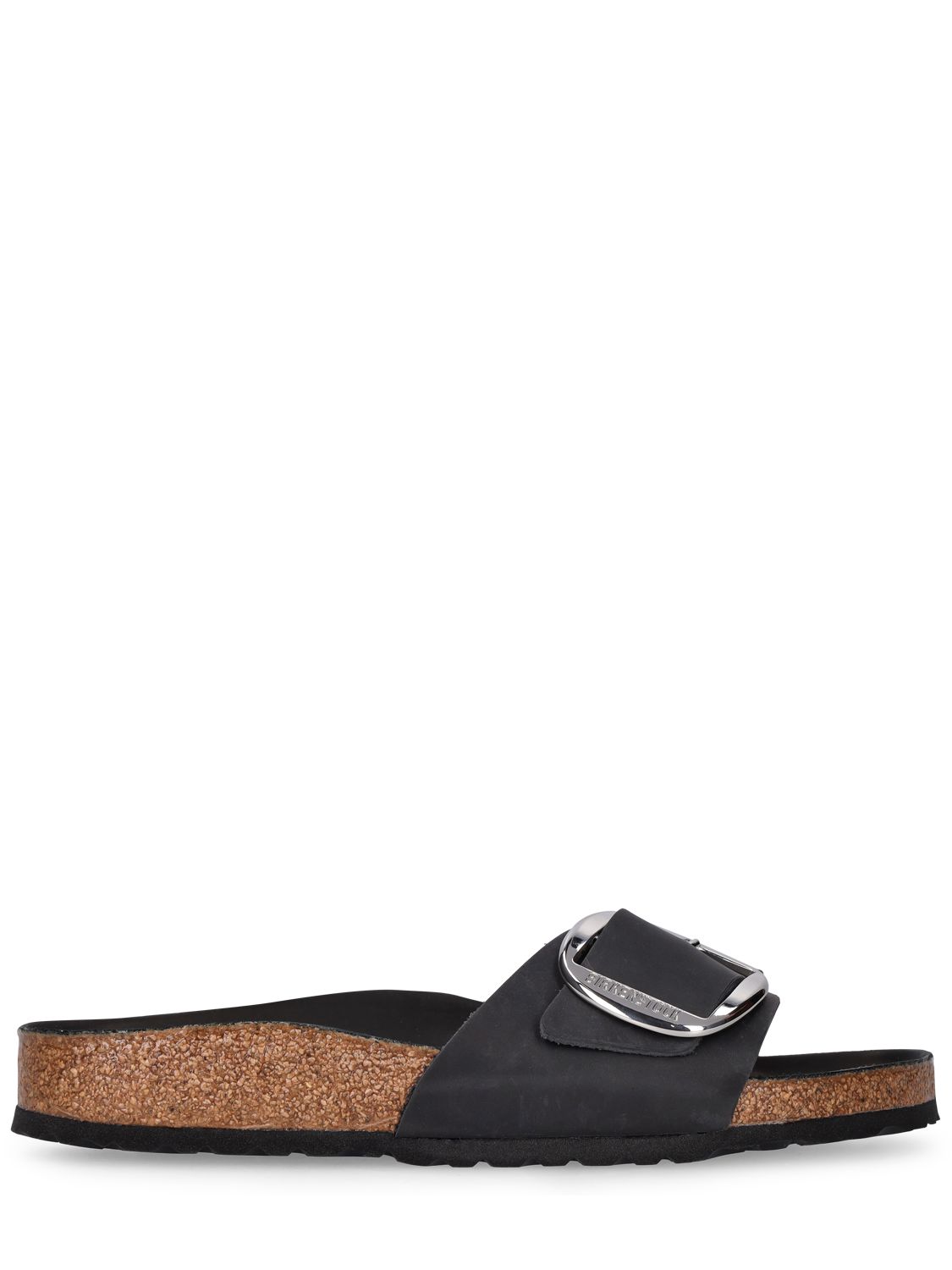 Madrid Big Buckle Oiled Leather Sandals