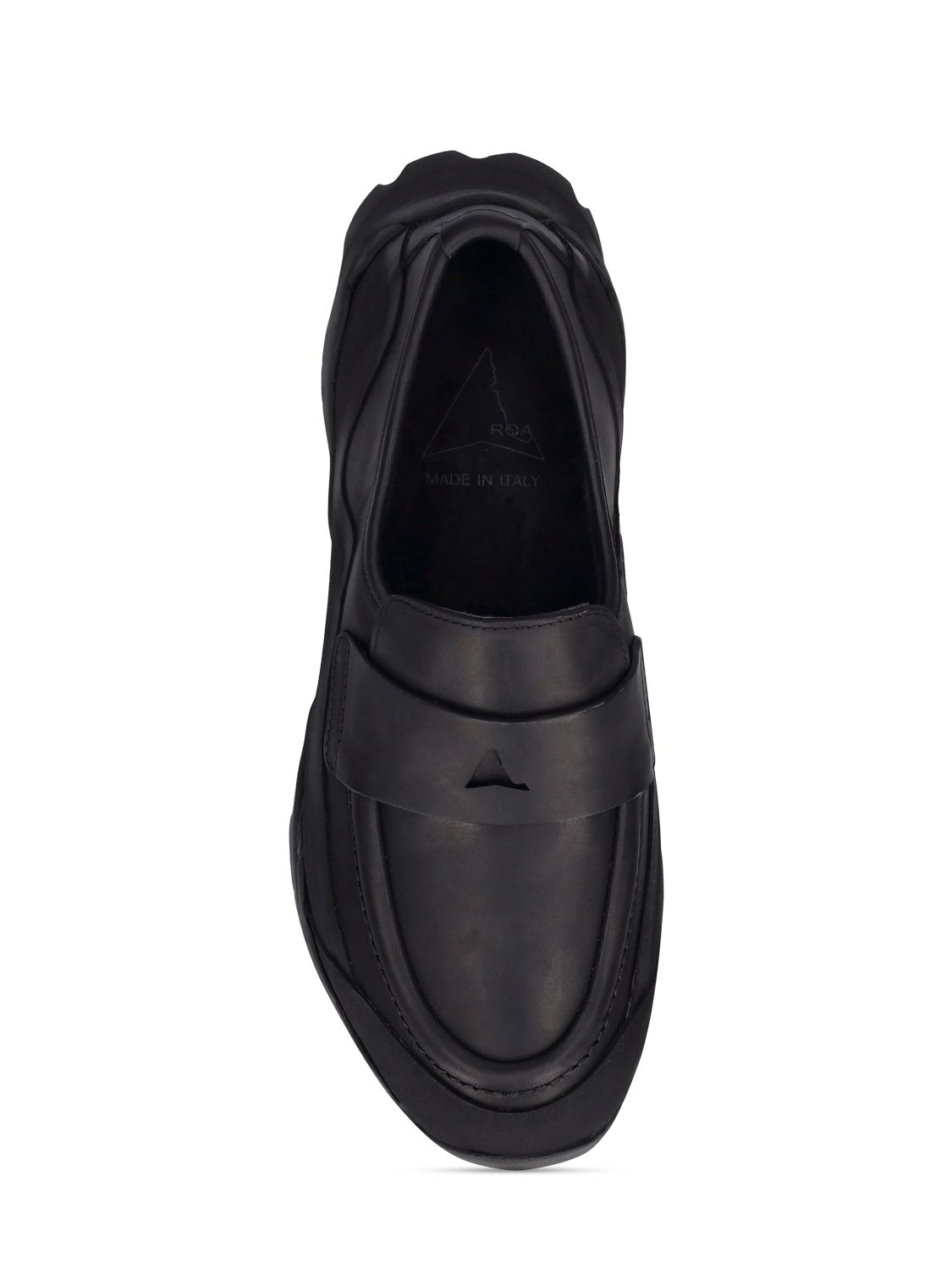 Shop Roa Leather Loafers In Black