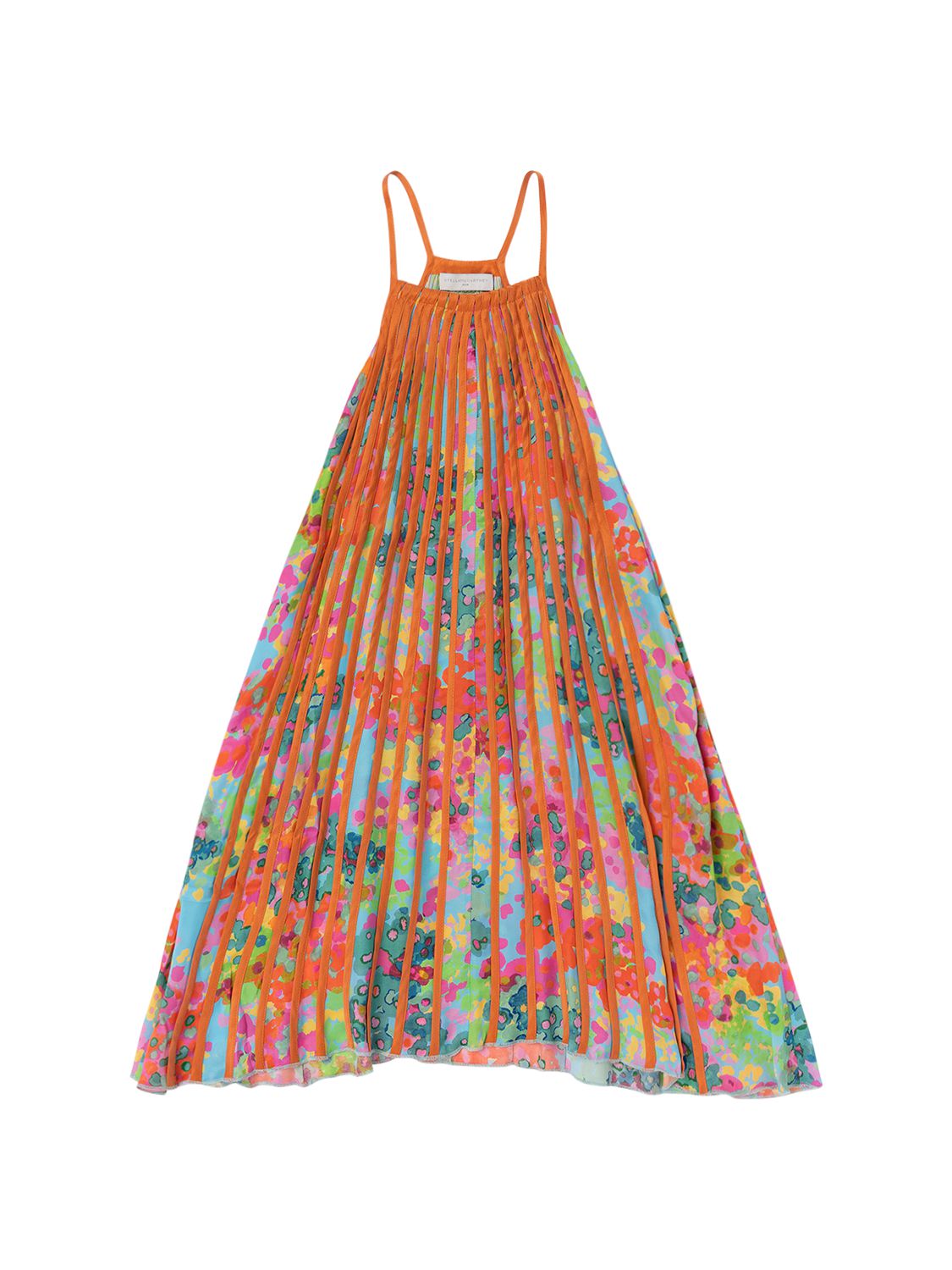 STELLA MCCARTNEY KIDS Printed Pleated Cupro Dress