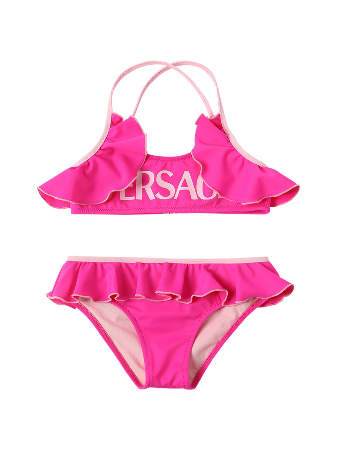 VERSACE Logo Print Lycra Bikini