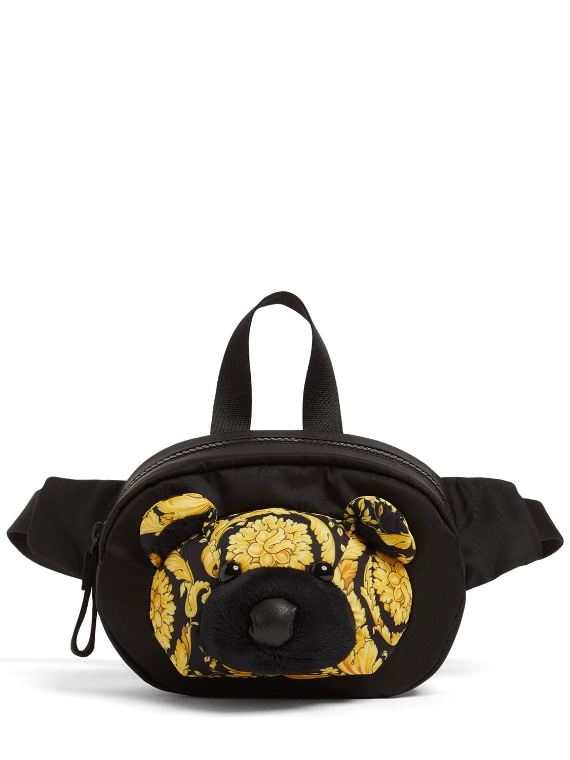 Bear Baroque Print Nylon Belt Bag