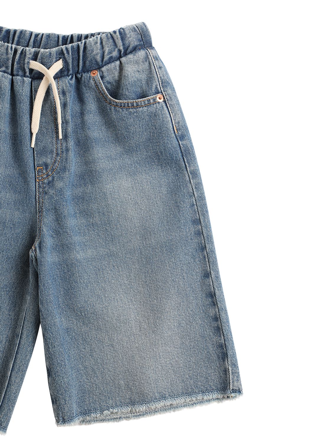 Mm6 Maison Margiela Cotton Denim Shorts In Denim