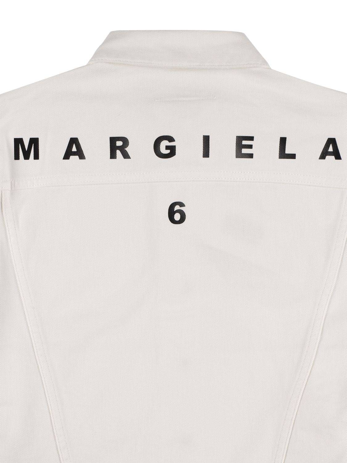 Mm6 Maison Margiela Cotton Denim Jacket In 白色