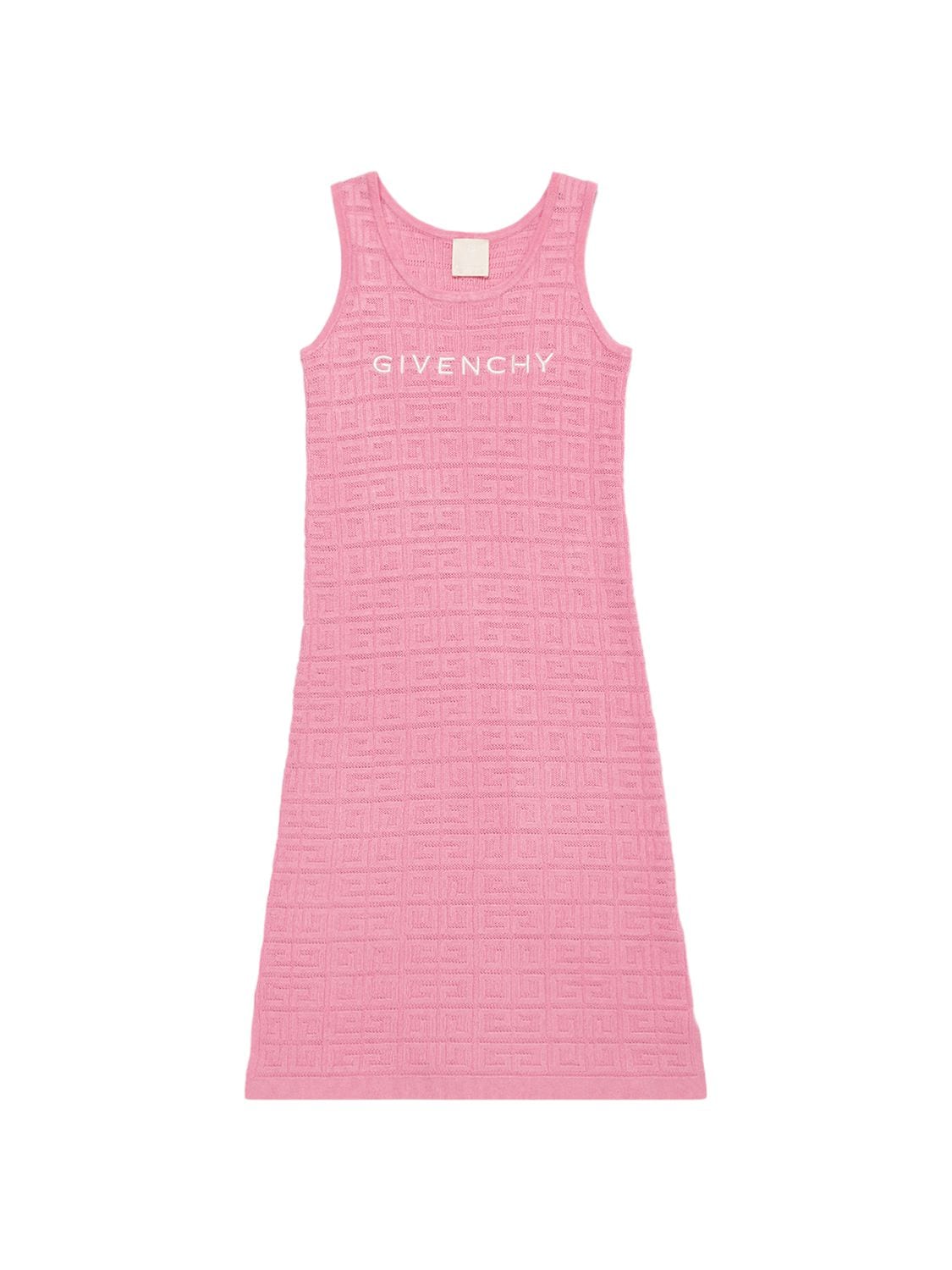 Embroidered Logo Knit Sleeveless Dress