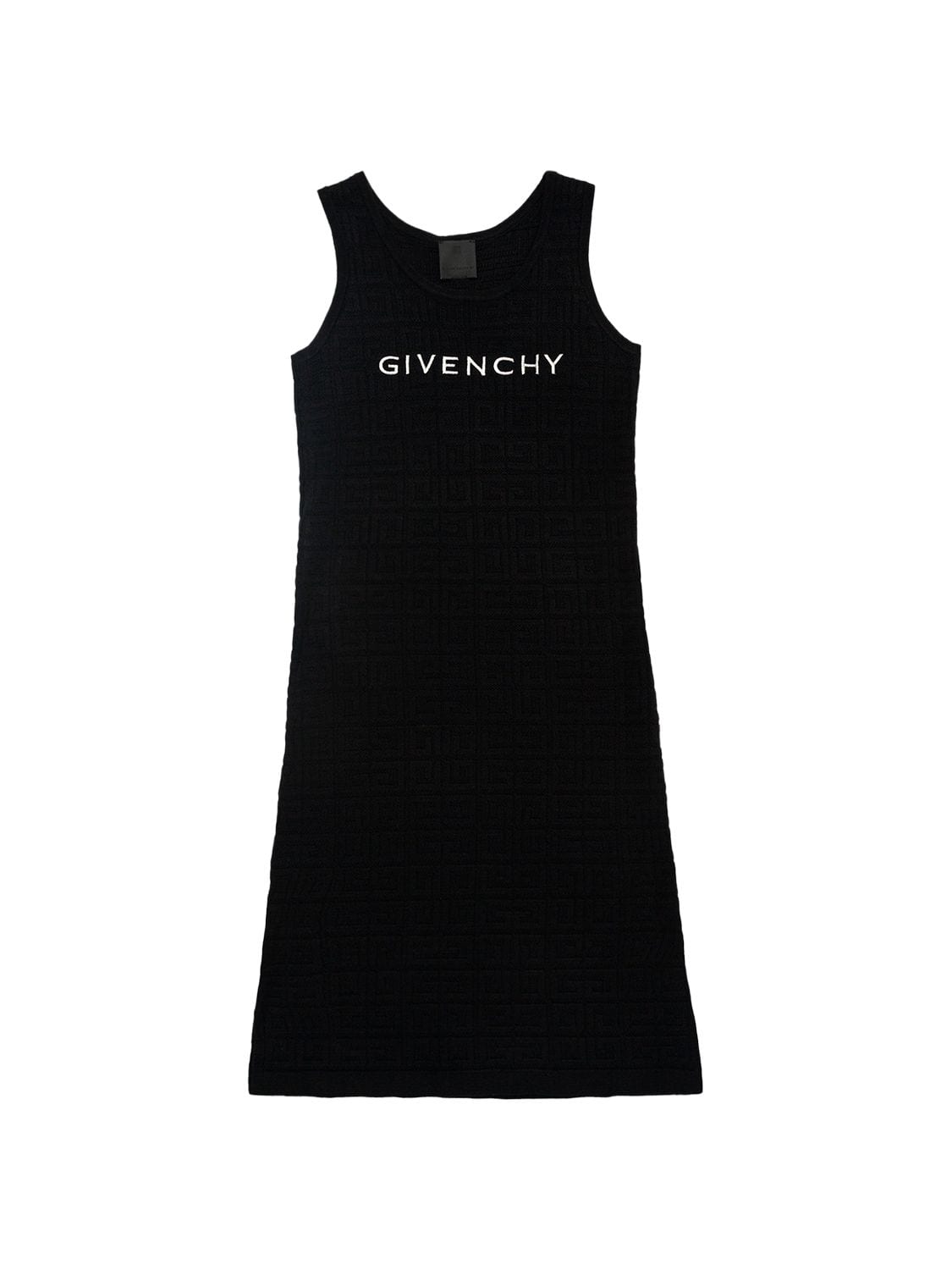 Embroidered Logo Knit Sleeveless Dress