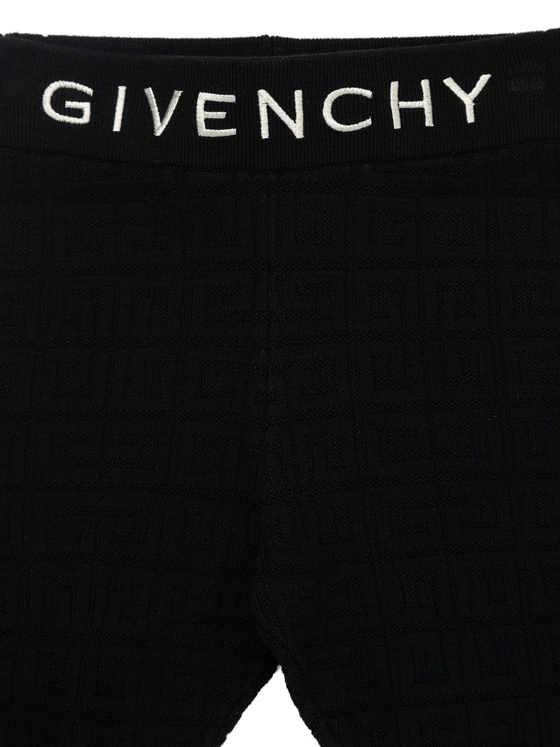 Givenchy Embroidered Logo Knit Shorts In Black