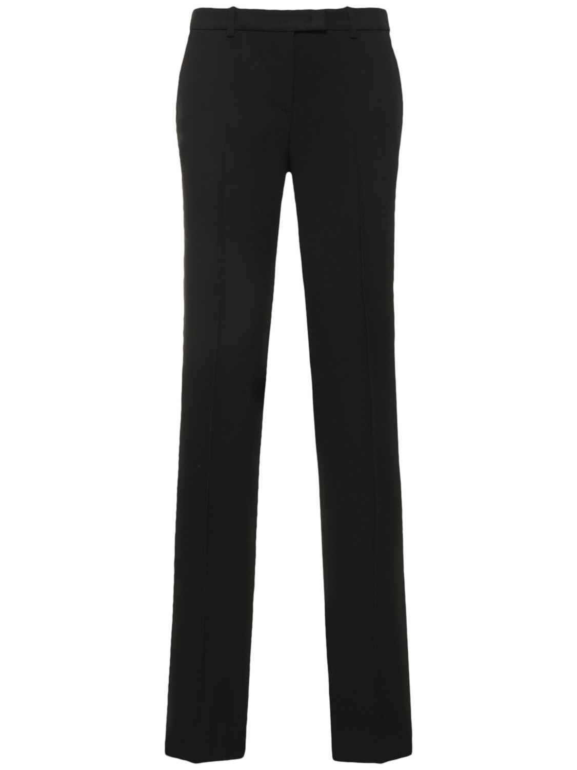 Shop Michael Kors Carolyn Crepe Sable Straight Pants In Black