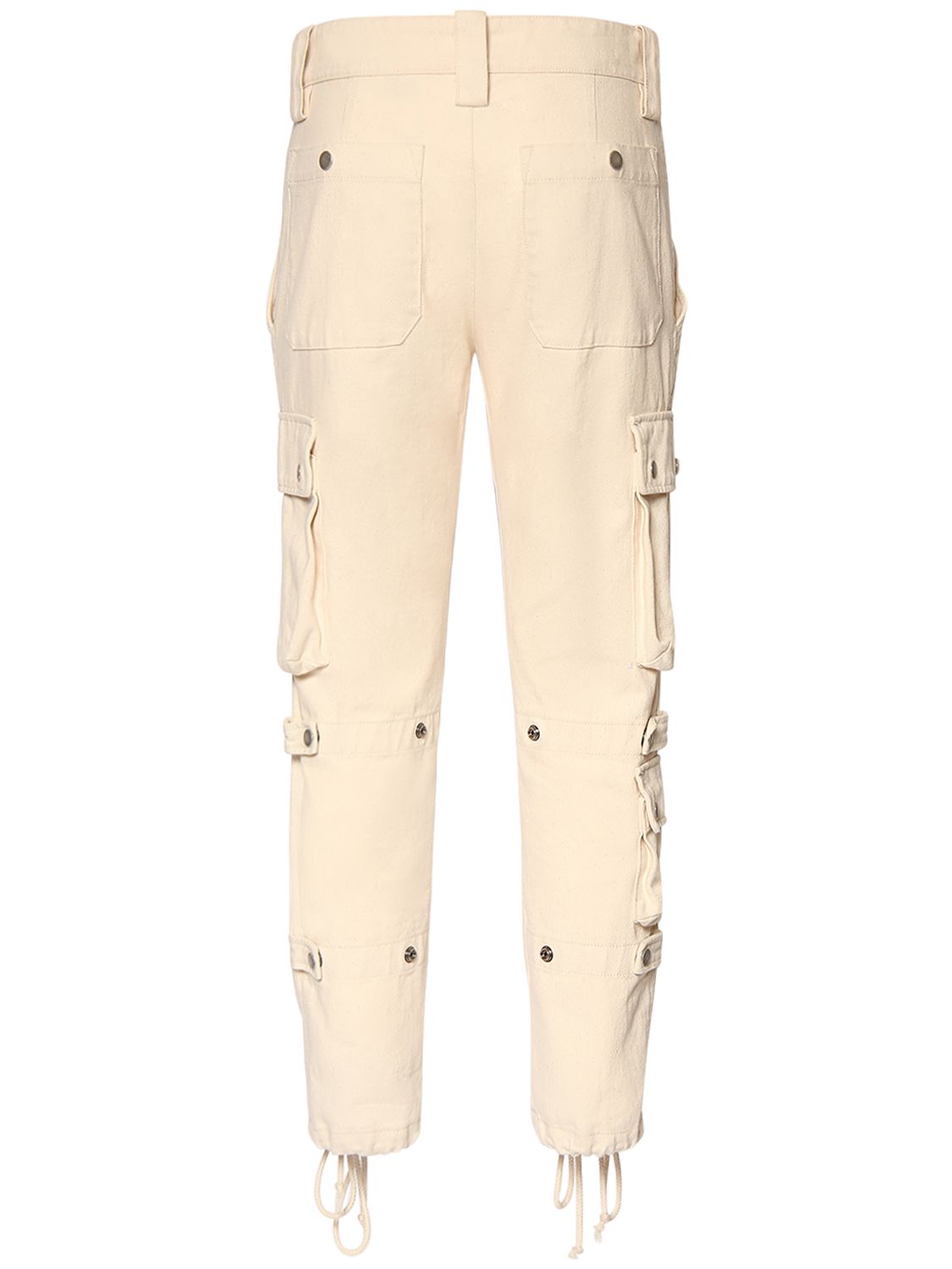 Shop Isabel Marant Elodie Cotton Cargo Pants In Ecru