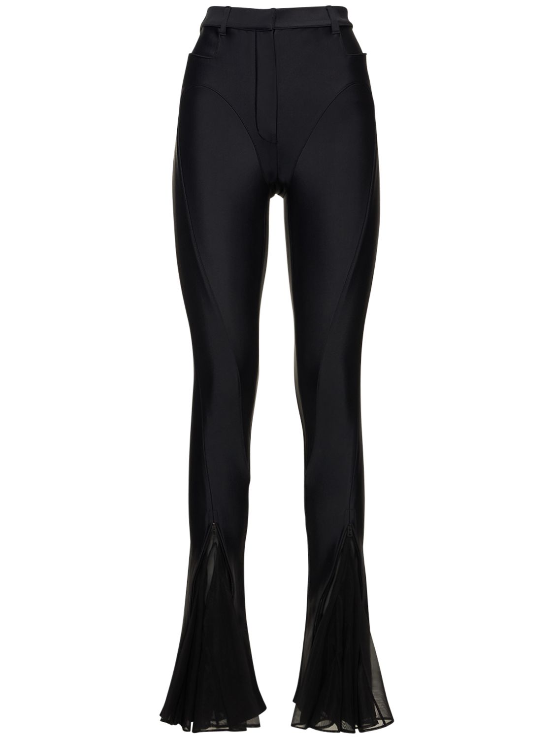 Pantalon Évasé En Jersey - MUGLER - Modalova