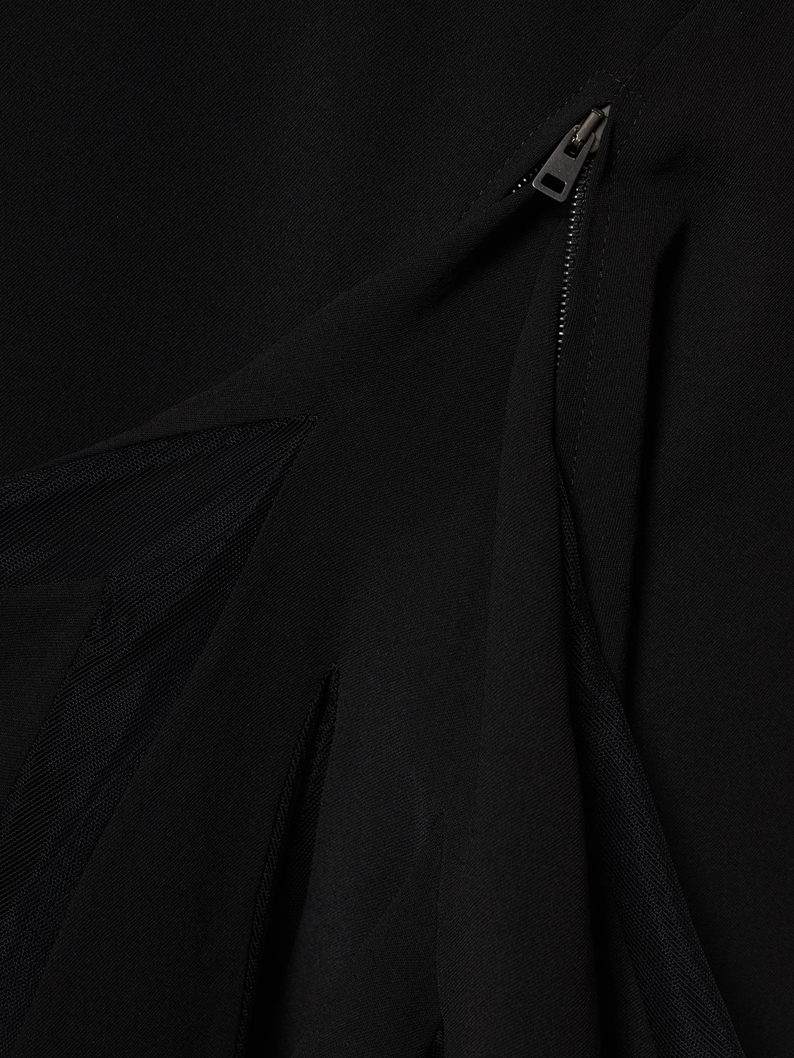 Mugler Mesh-panel cutout miniskirt in Black