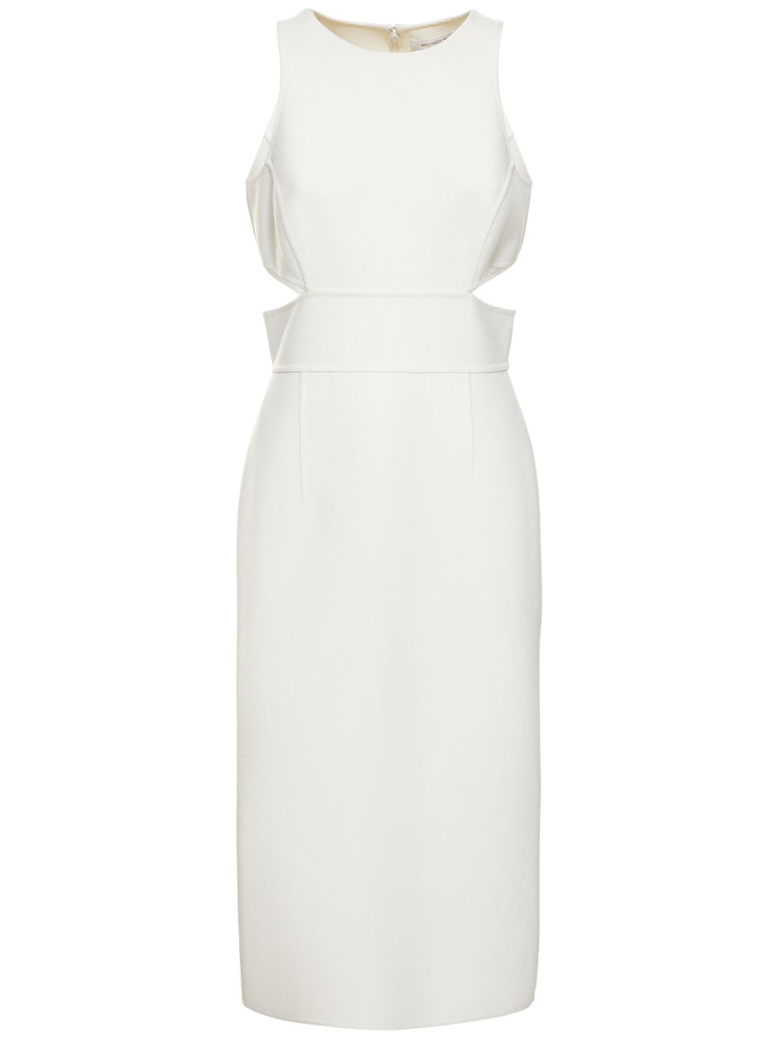 Robe Midi En Crêpe De Laine Mélangée Ajourée - MICHAEL KORS COLLECTION - Modalova
