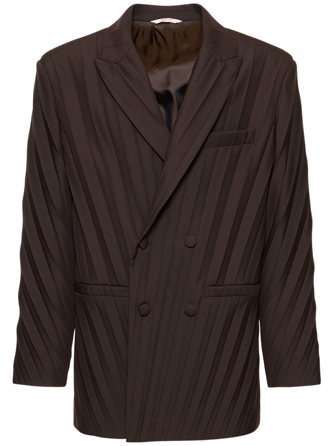Veste Plissée À Double Boutonnage - VALENTINO - Modalova