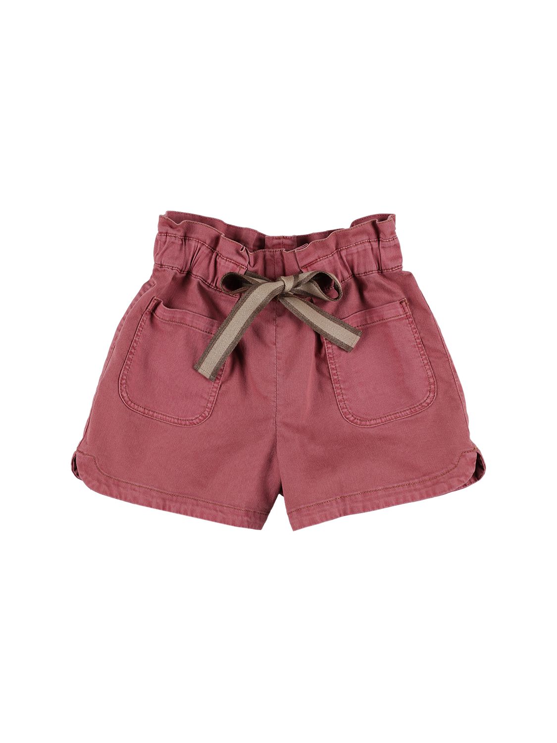 BRUNELLO CUCINELLI Paper Bag Waist Cotton Blend Shorts
