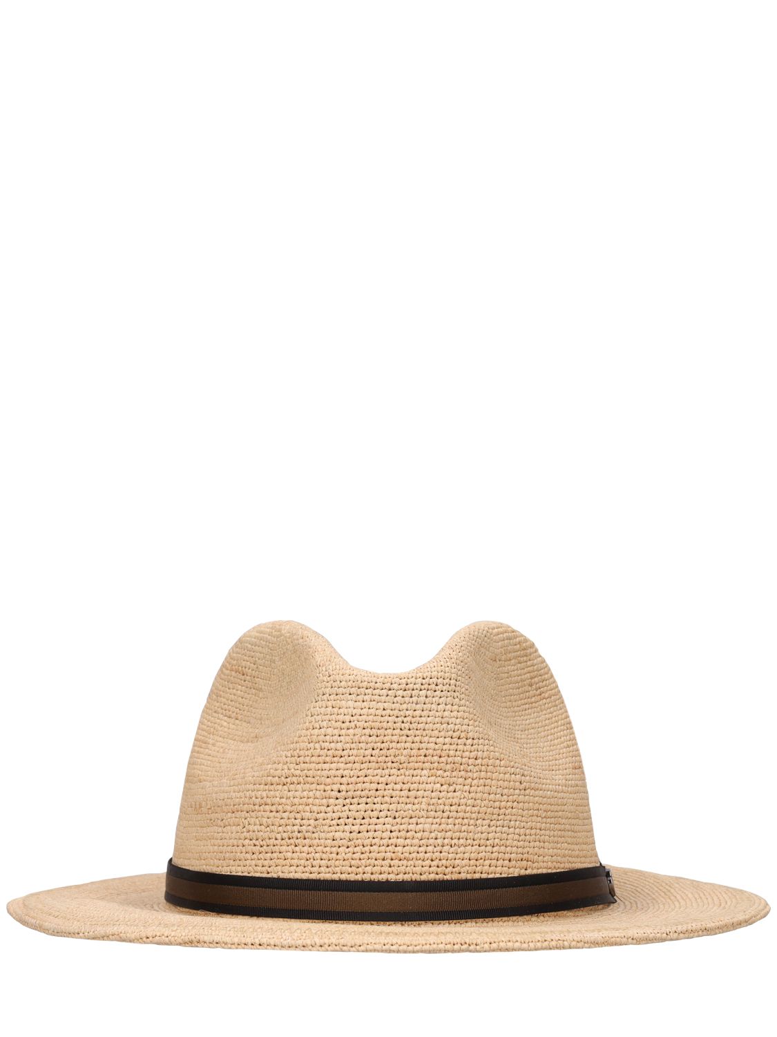 Shop Borsalino Argentina 6cm Brim Straw Panama Hat In 베이지
