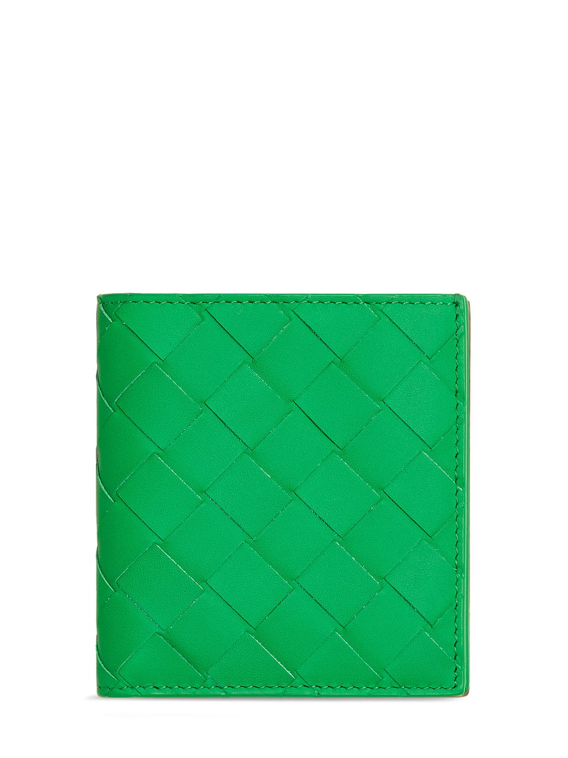 Intrecciato Leather Slim Bi-fold Wallet