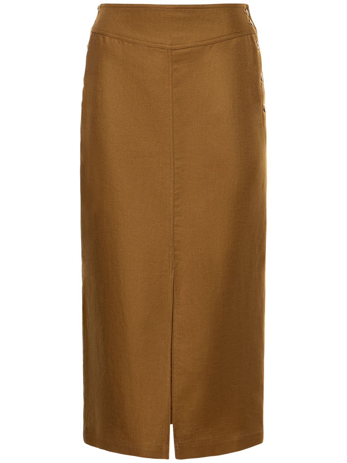 Jupe Midi En Lin Taille Haute Sarda - MAX MARA - Modalova