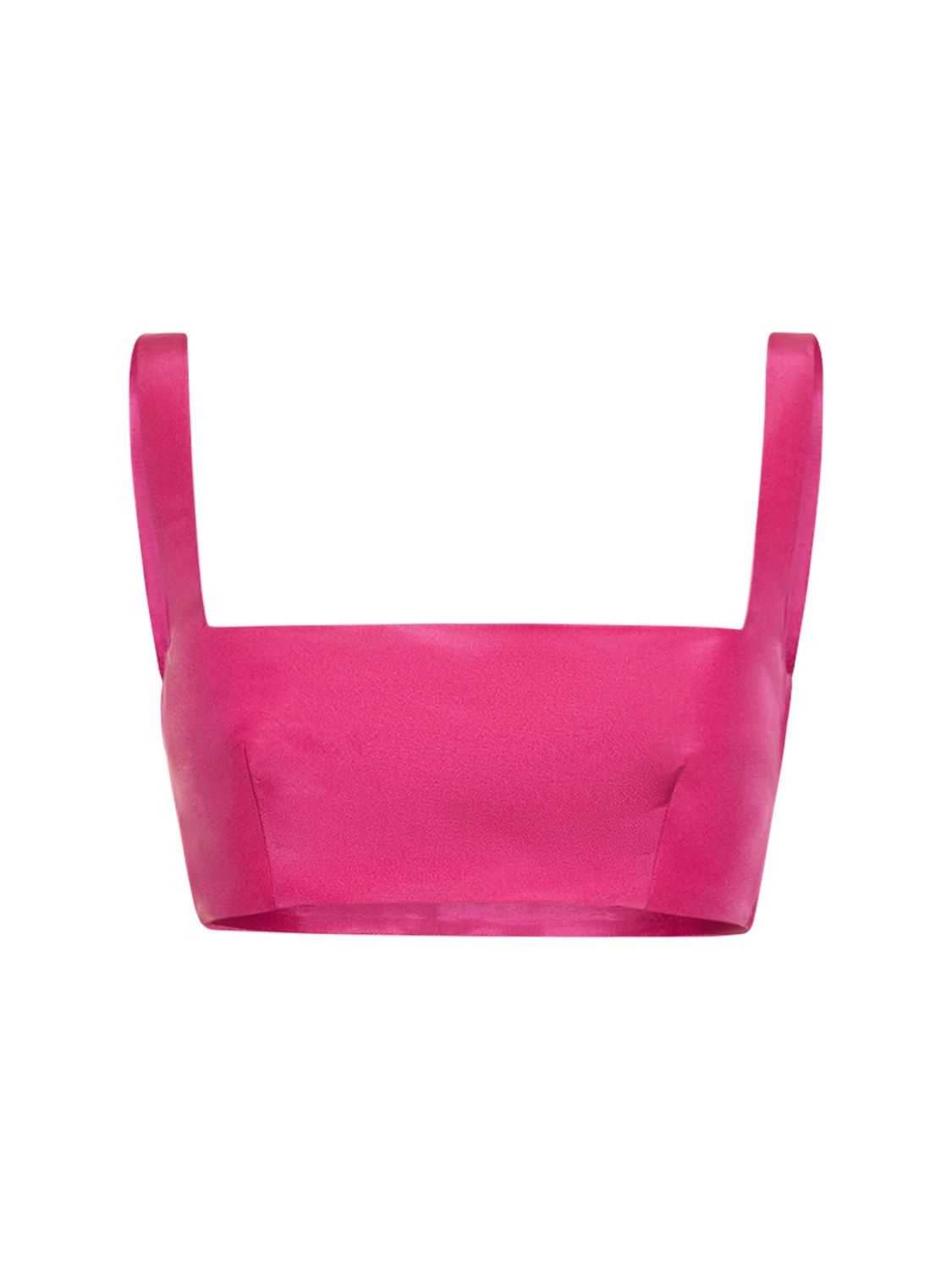 Crop Top Bandeau En Faille De Soie - VALENTINO - Modalova