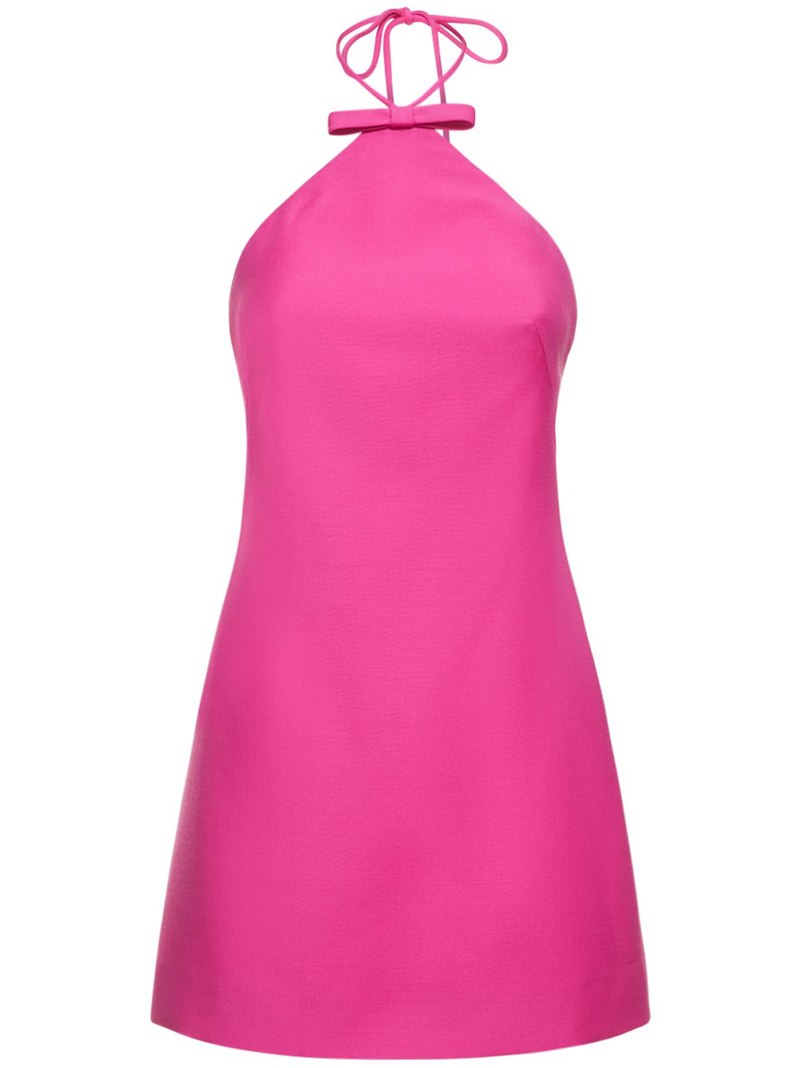 Robe Courte En Crêpe À Encolure Licou - VALENTINO - Modalova