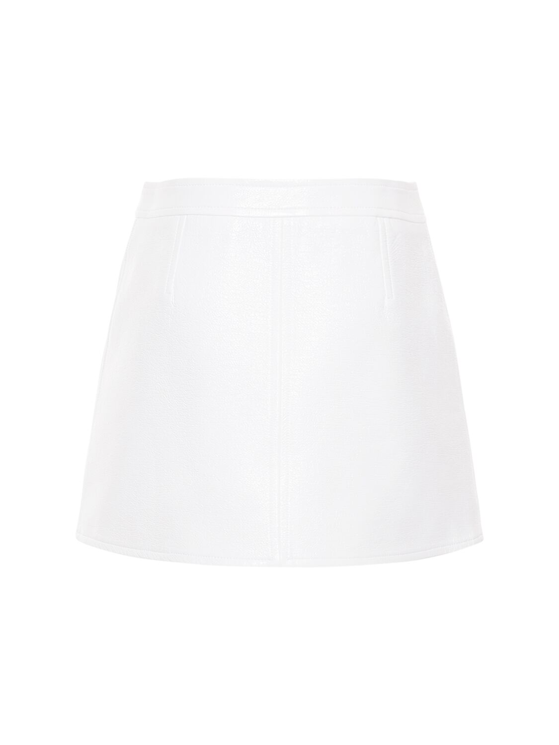 Shop Courrèges Vinyl Mini Skirt In White