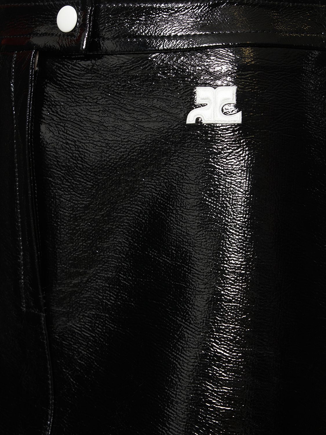 Courrèges Courreges Re-edition Vinyl Effect Mini Skirt Women In Black