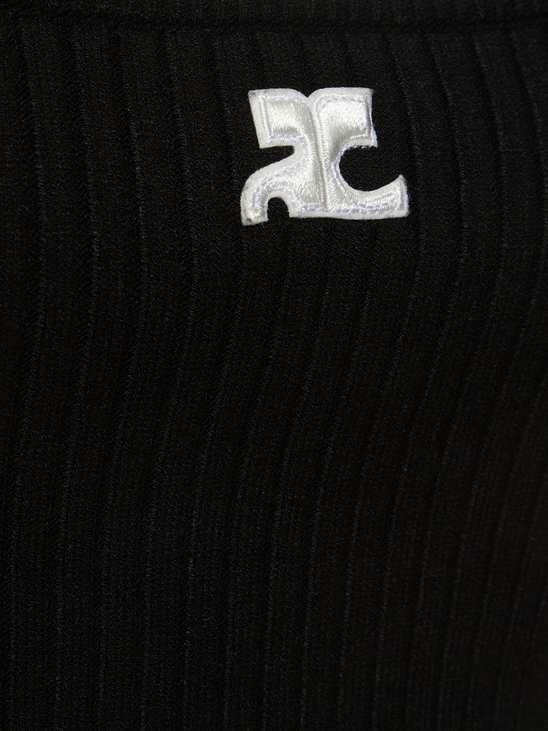 Shop Courrèges Knit Tank Top In Black