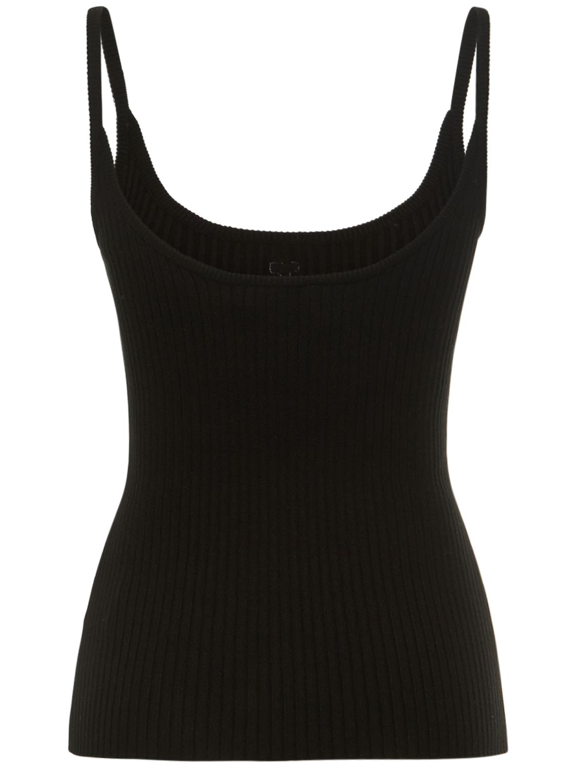 Shop Courrèges Knit Tank Top In Black