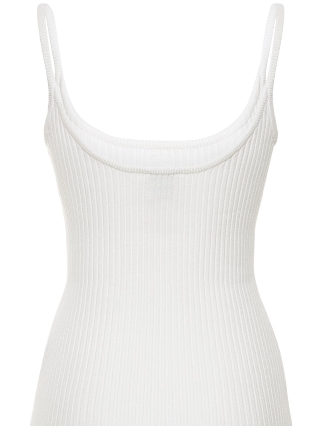 Shop Courrèges Knit Tank Top In White