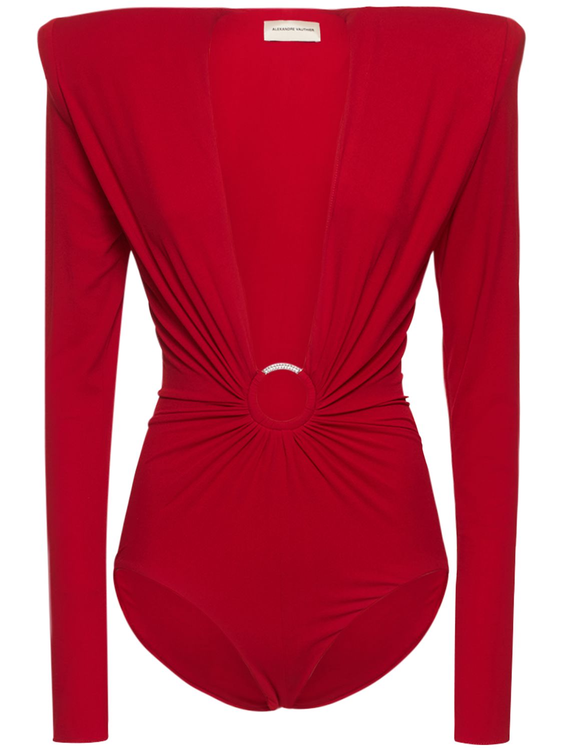 Body En Jersey Col En V Avec Anneau - ALEXANDRE VAUTHIER - Modalova