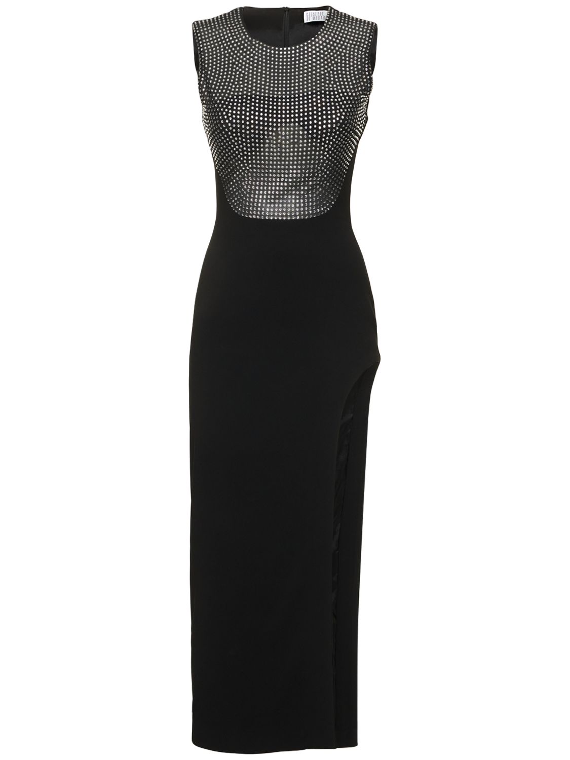 Robe Midi En Satin Envers Cady Embelli - GIUSEPPE DI MORABITO - Modalova