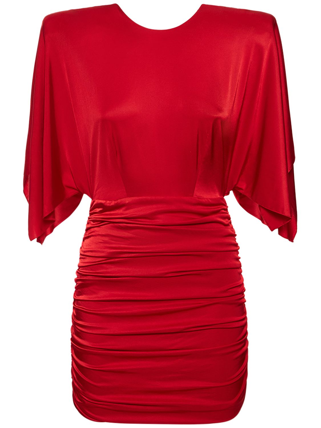 Robe Courte En Jersey Brillant Ruché - ALEXANDRE VAUTHIER - Modalova