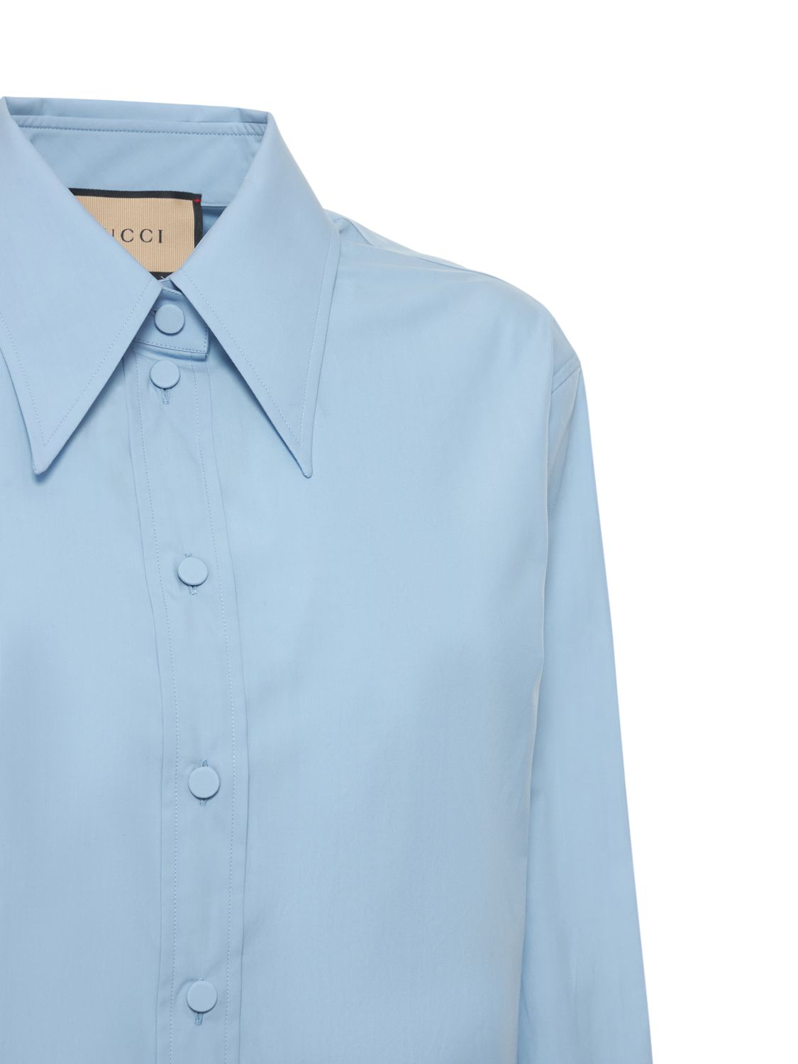 Gucci cotton-poplin Oxford shirt - Blue