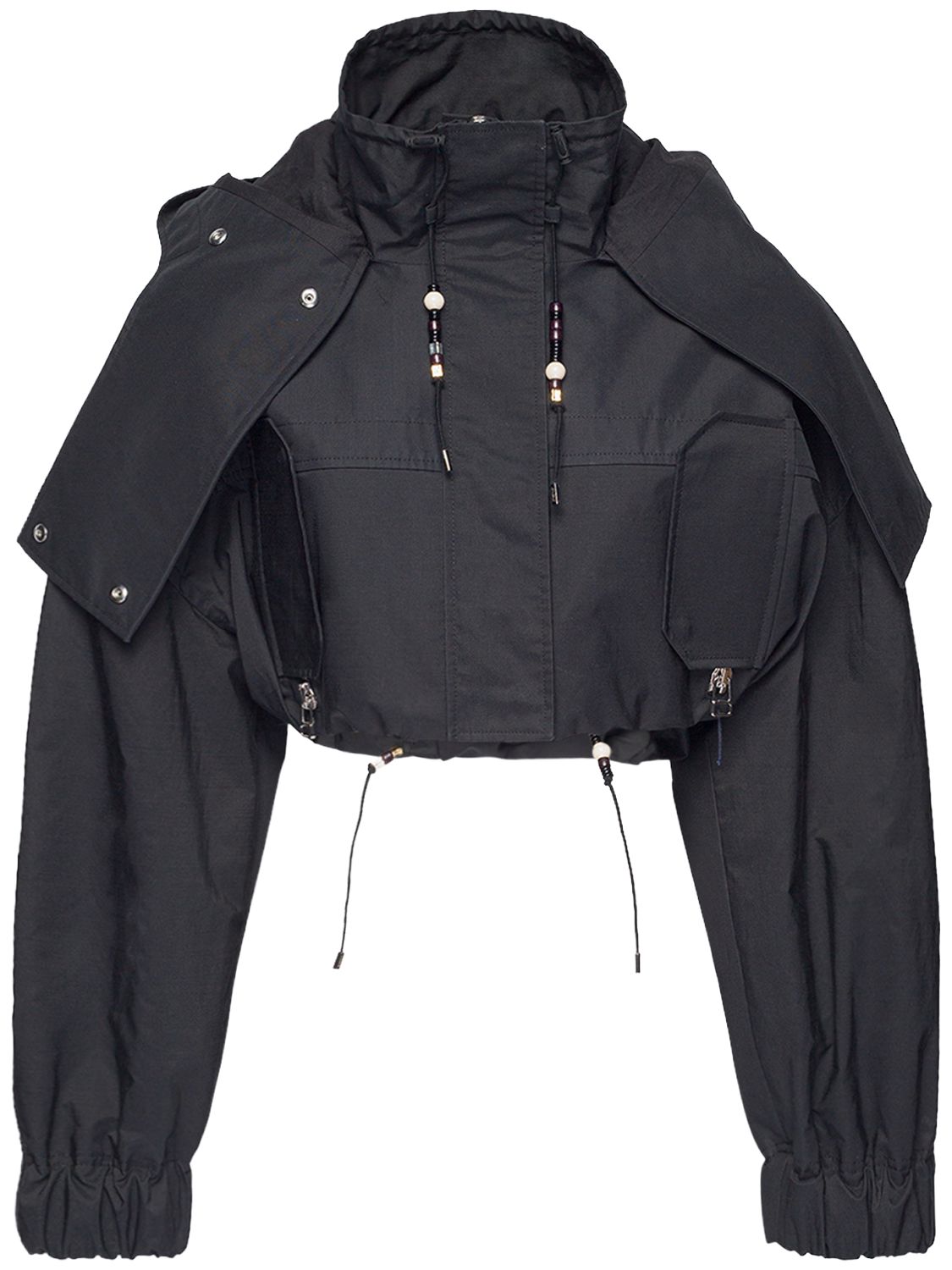 La Parka Raphia Cropped Parka Jacket