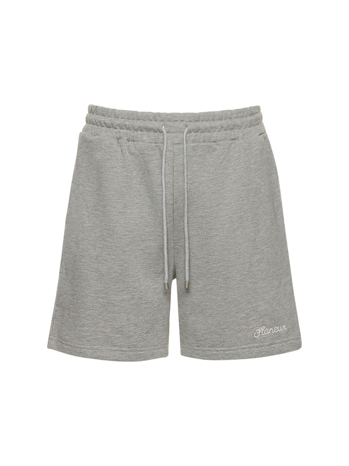 Short En Coton Mélangé À Logo - FLÂNEUR - Modalova